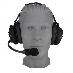 HD4000-RBF Behind the Head, Black Rubberized, Flex Boom, Scanner Port and TA5 Connector